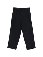 Pantaloni per bambino Emporio Armani Kids blu con dettagli plissettati EB000903 AF21040 UB109 EMPORIO ARMANI KIDS 