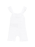 Salopette per neonata Balmain Kids bianca con ruches BYA052 X0018 100 BALMAIN KIDS 