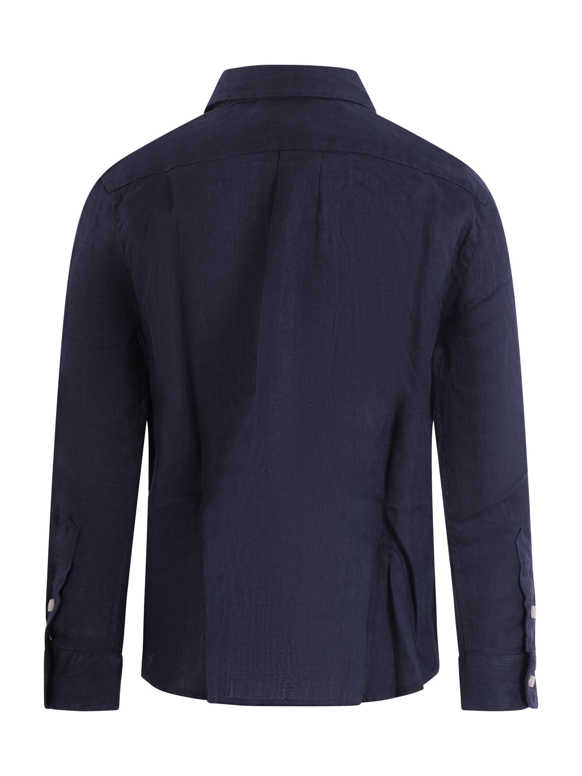 Camicia per bambino Polo Ralph Lauren Kids blu con ricamo Polo Pony sul davanti 322967600 004 Ralph Lauren kids 