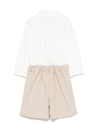 Completo per neonato Fendi Kids bianco e beige con bottoni anteriori BML153 AS63 F1P2N FENDI KIDS 