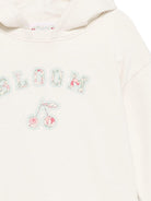 Felpa Carmine per bambina Bonpoint bianco con dettagli ricamati sul davanti S06GSWK00008 108 BONPOINT KIDS 