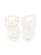 Set di due bavaglini per neonati Petit Bateau bianco con stampa cagnolini A0E18 01 PETIT BATEAU KIDS 