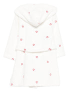 Accappatoio per bambini Petit Bateau bianco con motivo a cuori A0DS4 01 PETIT BATEAU 