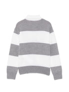Maglione per bambino Paul & Shark Kids bianco e grigio con motivo a righe WUW007LHE88 81156 PAUL & SHARK KIDS 