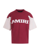 T-shirt per bambino Amiri Kids rossa con logo sul davanti ACTOJR1002 633 AMIRI KIDS 
