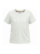 T-shirt per neonato Boss Kids verde chiaro con logo J52712 73K BOSS KIDS 