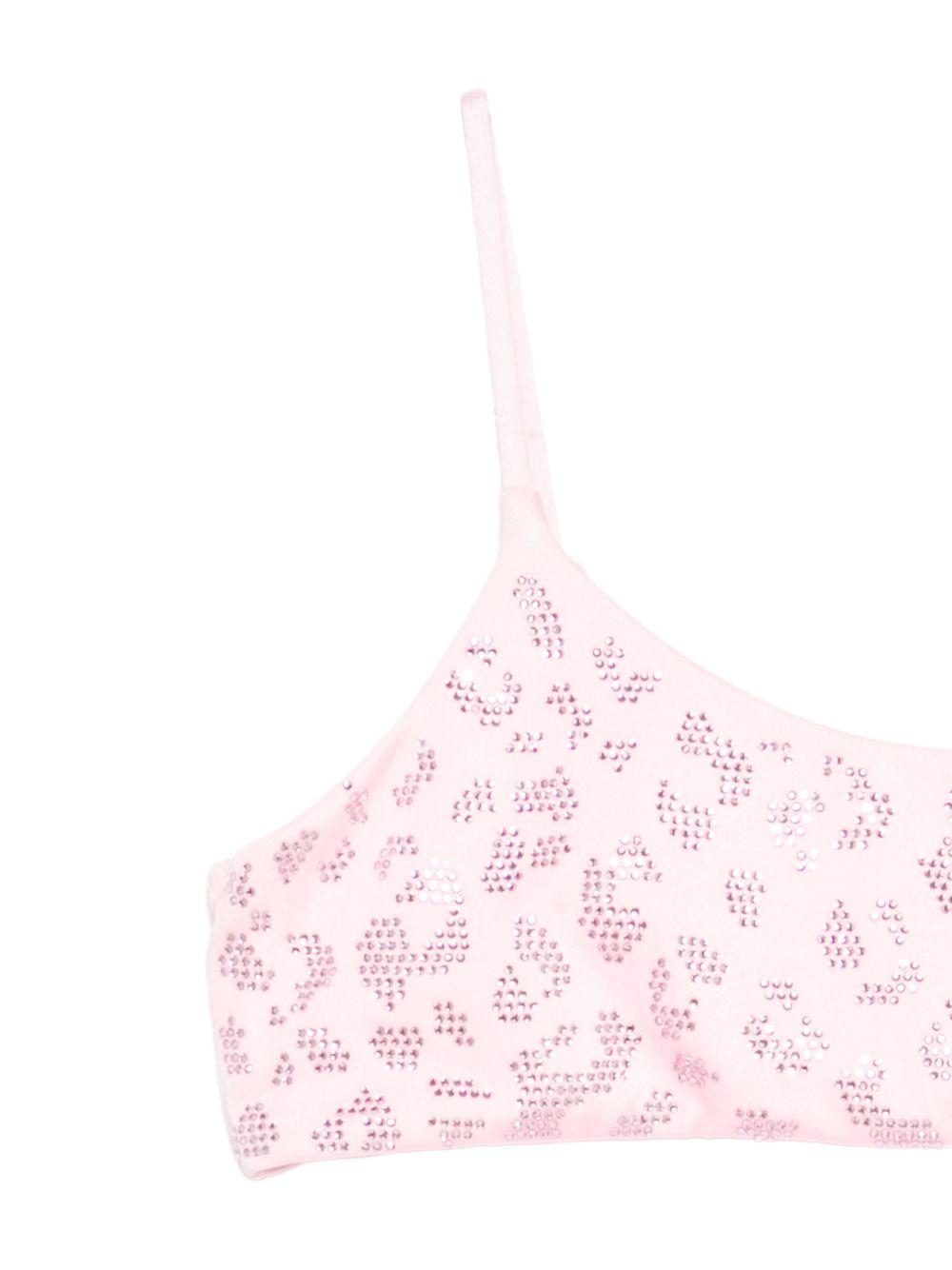 Set 2 pezzi da bagno per bambina MC2 Saint Barth Kids rosa con coulisse JAI0001 00852L MC2 ST. BARTH KIDS 