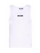Canotta per bambina Moschino Kids bianca con logo sul davanti HAM06MLBA39 10101 MOSCHINO KIDS 