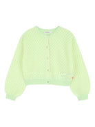 Cardigan per bambina Billieblush verde con texture traforata U21911 552 BILLIEBLUSH KIDS 