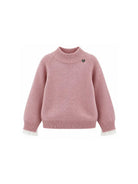 Maglione per bambina Monnalisa Kids rosa con design lavorato a maglia 17H601 8060 0094 MONNALISA KIDS 