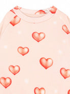 Felpa neonata Molo Kids rosa con stampa grafica cuori 4W26J201 5741 MOLO KIDS 