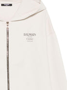 Felpa per bambino Balmain Kids beige con chiusura con zip BX4P50 Z3183 107NE BALMAIN KIDS 