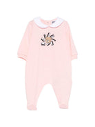 Pigiama per neonata Moschino Kids rosa con stampa grafica Teddy Bear MUT04QLAA02 50209 MOSCHINO KIDS 