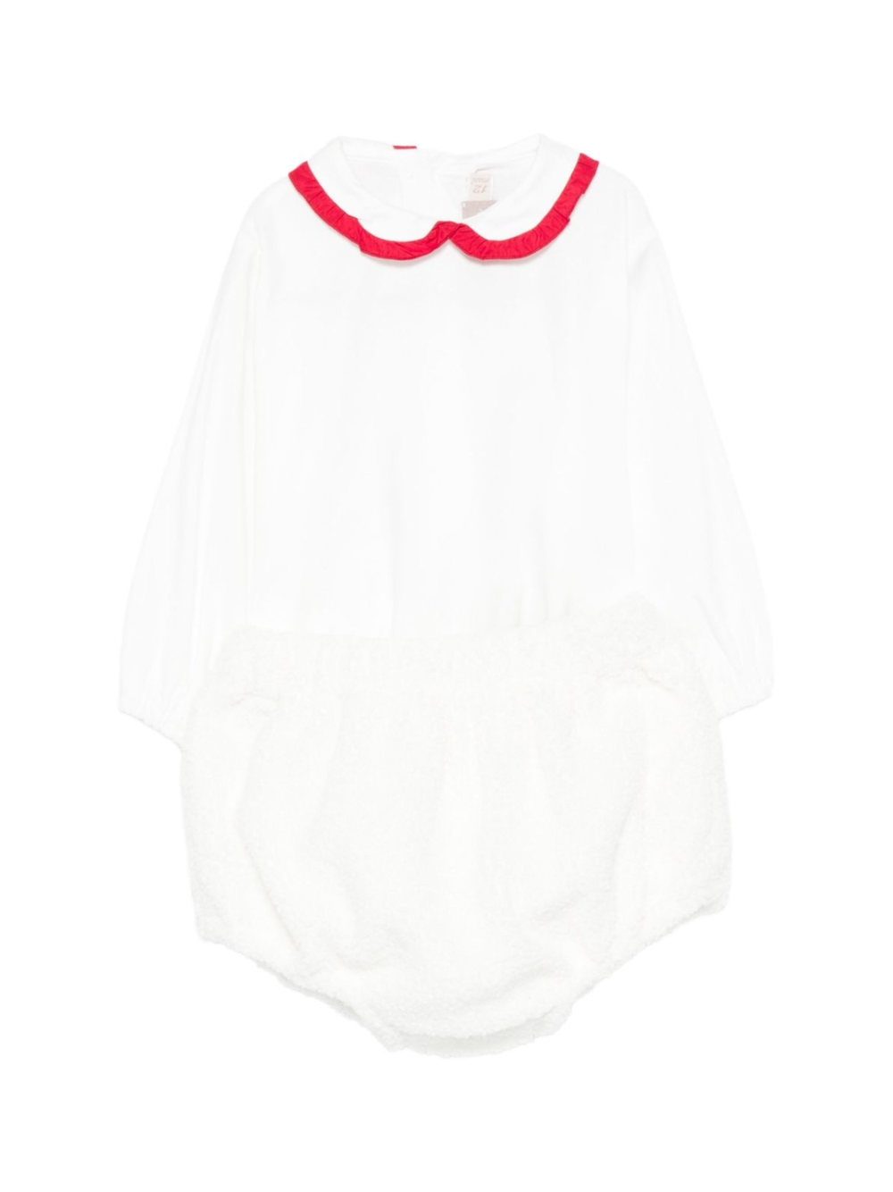 Set t-shirt e shorts per neonata La Stupenderia bianca con dettaglio fiocco 1TBCT16 W20 LA STUPENDERIA 
