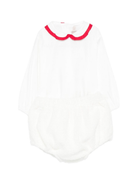 Set t-shirt e shorts per neonata La Stupenderia bianca con dettaglio fiocco 1TBCT16 W20 LA STUPENDERIA 