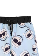 Set due pezzi per neonato Karl Lagerfiel Kids bianco con stampa logo sul davanti Z31067 10P KARL LAGERFELD KIDS 