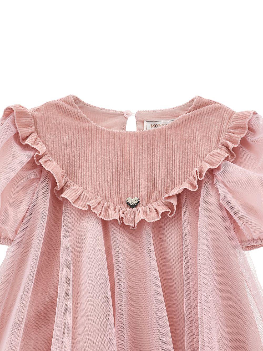Abito per bambina Monnalisa Kids rosa con inserti in tulle 17H901 T9945 0063 MONNALISA KIDS 