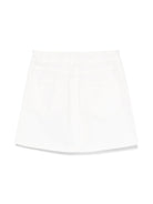Minigonna denim per bambina Moschino Kids bianco con passanti HAJ03MLOA14 10063 MOSCHINO KIDS 