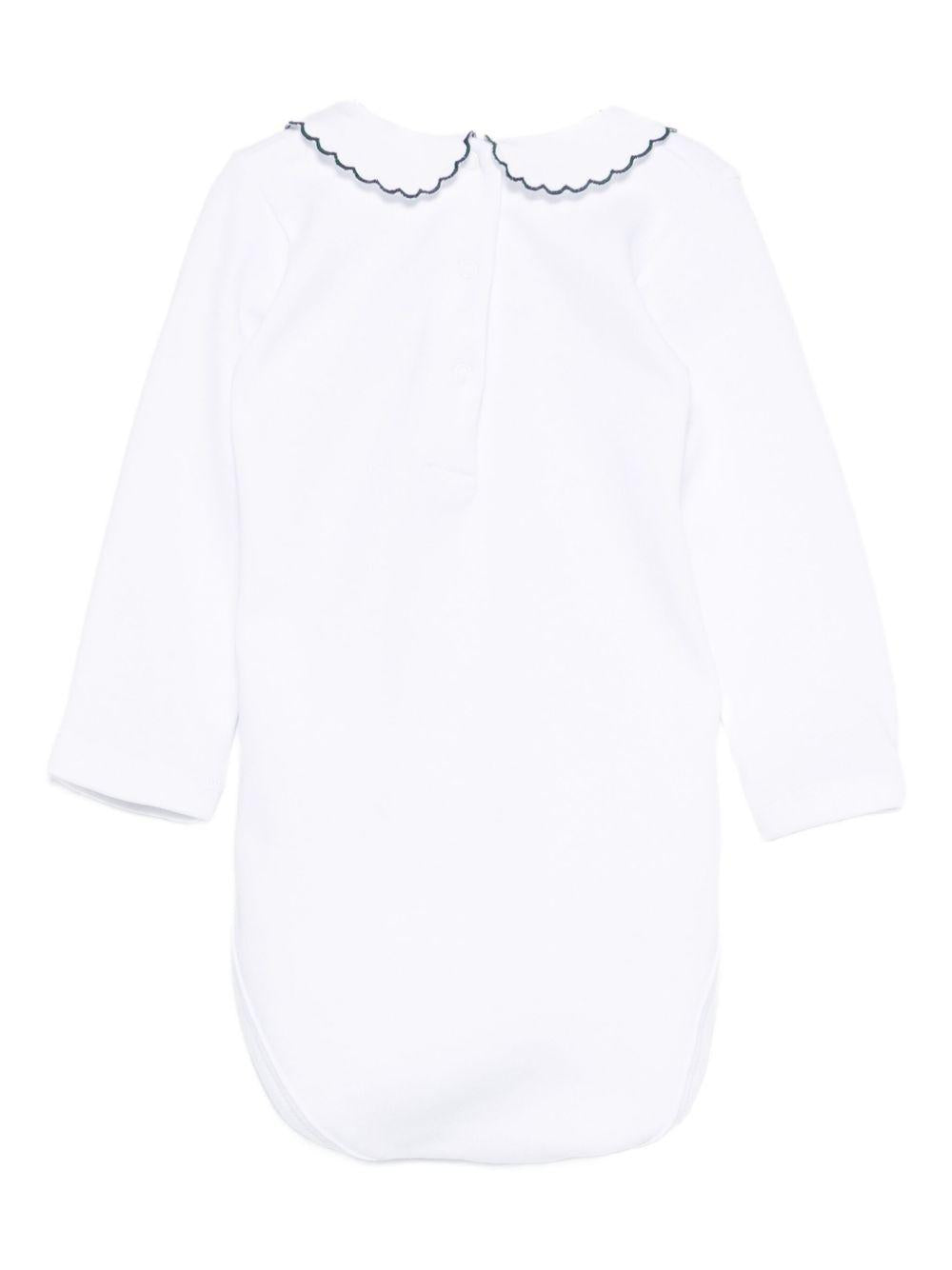 Body per neonata Mariella Ferrari bianco con colletto smerlato CMF6ML VERDONE MARIELLA FERRARI 