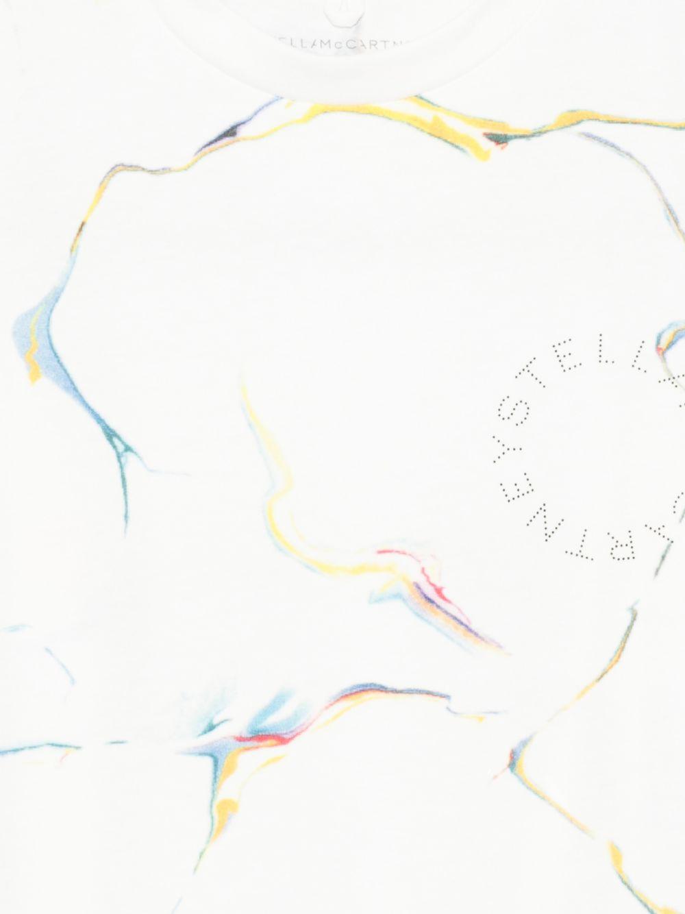 T-shirt per bambino Stella McCartney Kids bianca con dettagli grafici TY8C21 Z3478 101BC STELLA McCARTNEY KIDS 
