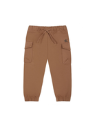 Pantaloni per neonato Calvin Klein Kids marrone con due tasche laterali applicate IN0IN00195 GU1 CALVIN KLEIN KIDS 