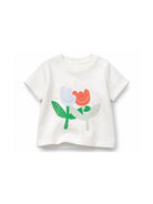 T-shirt per neonati Stella McCartney Kids bianca con stampa grafica TY8121 Z0434 101 STELLA McCARTNEY KIDS 