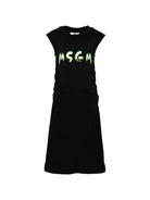 Abito per bambina MSGM Kids nero  con ruches S6MSJGDR064 110 MSGM KIDS 