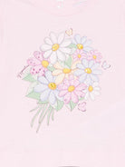T-shirt per neonata Monnalisa rosa in jersey con stampa bouquet 39E612 5002 0090 MONNALISA 