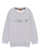 Felpa per bambino Missoni Kids grigio con logo ricamato MX4Q10 Z3188 805 MISSONI KIDS 