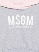 Felpa per bambina MSGM Kids grigia con logo sul davanti S6MSJGHS025 271/02 MSGM KIDS 