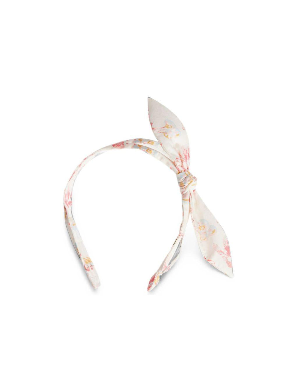 Cerchietto per capelli per bambina Bonpoint beige con stampa floreale P06GHAW00001 603 BONPOINT KIDS 