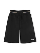 Bermuda con taglio dritto per bambino BOSS Kidswear nero con tasche laterali J51999 09B BOSS KIDS 