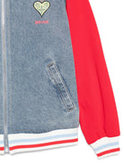 Giubbino per bambina Just Cavalli Kids denim con stampa grafica sul retro JGP26105GB D.BLUE MED ROBERTO CAVALLI KIDS 
