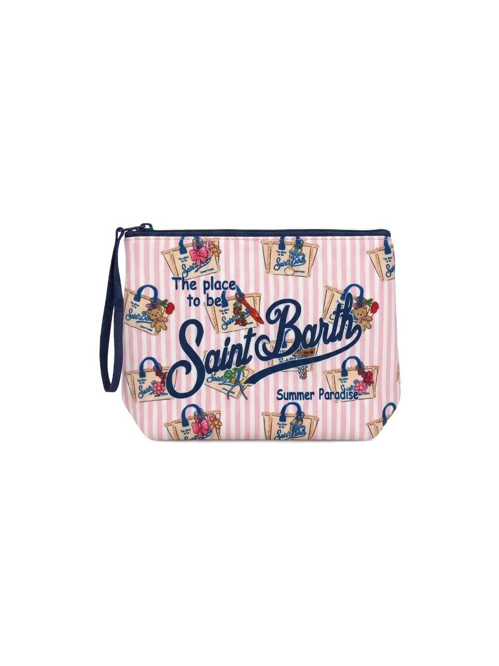 Pochette Aline MC2 Saint Barth rosa con stampa grafica all-over ALIN001 00637L MC2 ST. BARTH KIDS 