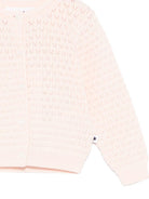 Cardigan Gole per neonata Molo rosa con texture traforata 4S26K305 5647 MOLO KIDS 