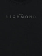T-shirt per bambino John Richmond Junior nero con dettaglio logo RBA25016TS BLACK JOHN RICHMOND JUNIOR 