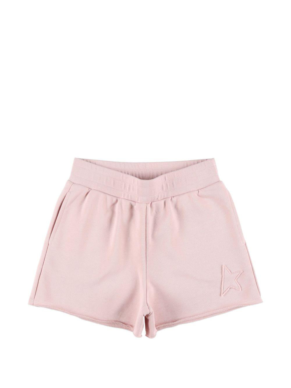 Shorts per bambina Golden Goose Kids rosa con dettaglio stella GKP02687P002489 25523 GOLDEN GOOSE KIDS 