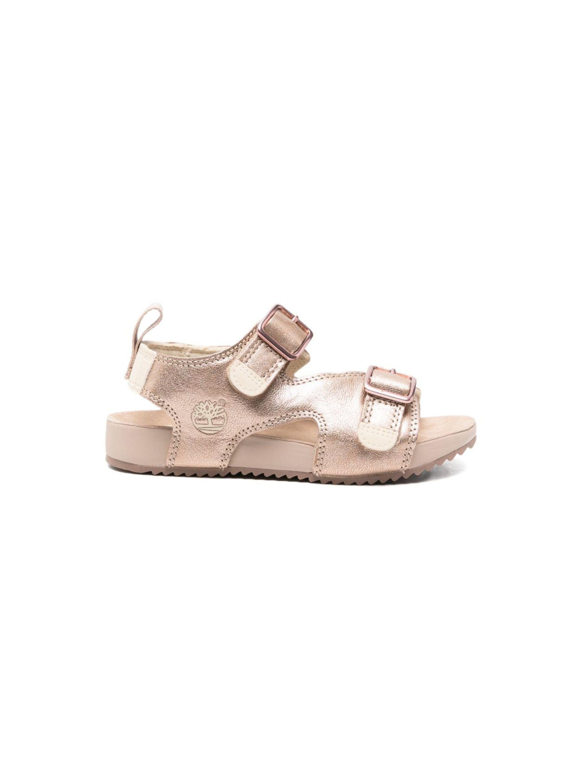 Sandali Castle Island per bambina oro con logo sui lati TB0A5MMN AFS1 TIMBERLAND KIDS 