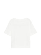 T-shirt per bambina Palm Angels Kids avorio con dettaglio logo PGAA017S26JER001 002 PALM ANGELS KIDS 