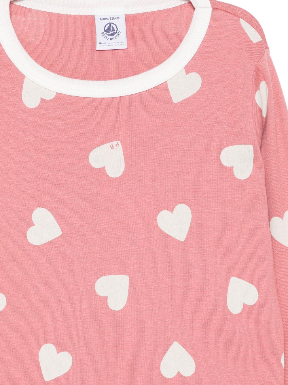 Set di due pigiami per bambina Petit Bateau rosa con stampa grafica all-over A0FQ1 00 PETIT BATEAU KIDS 