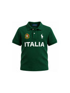 Polo per bambino Polo Ralph Lauren Kids verde con scritta Italia sul davanti 323B23442 001 Ralph Lauren kids 