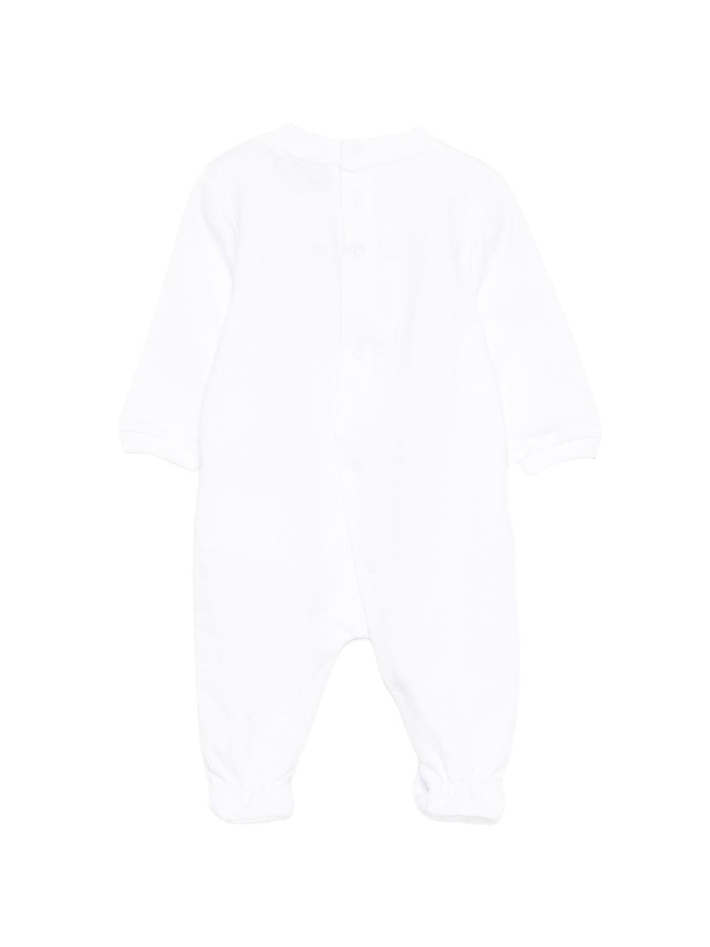 Tutina per neonato Moschino Kids bianco con stampa grafica orsetto MUT04PLCA19 10101 MOSCHINO KIDS 