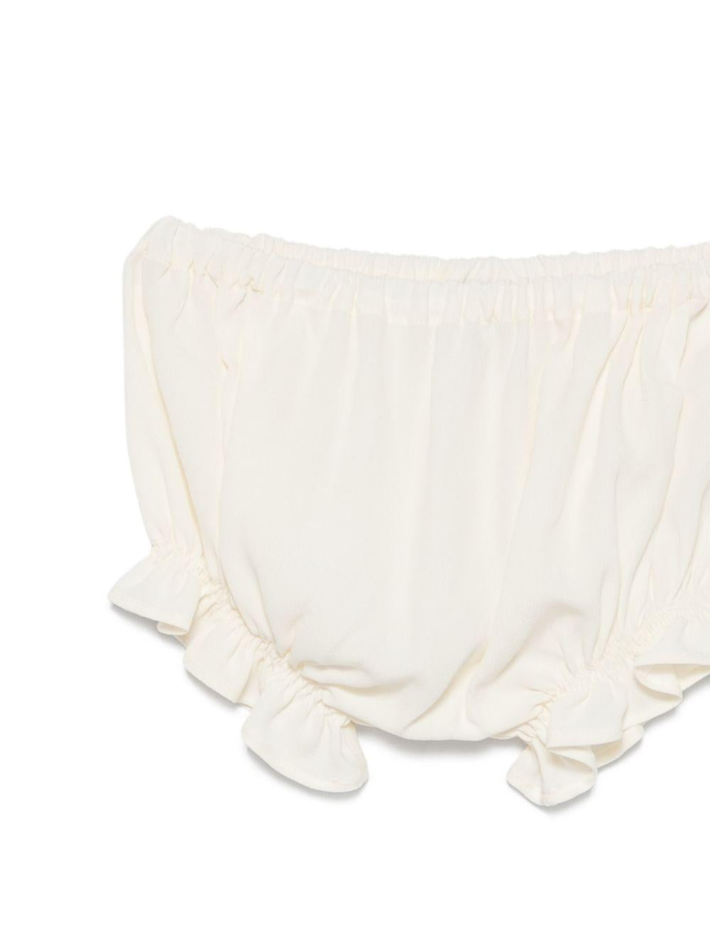 Abito per neonata Fendi Kids bianco con dettagli ricamati BFB633 AG20 F0TU9 FENDI KIDS 