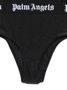 Costume da bagno per bambino Palm Angels Kids nero con stampa logo PGFC002S26JER001 110 PALM ANGELS KIDS 