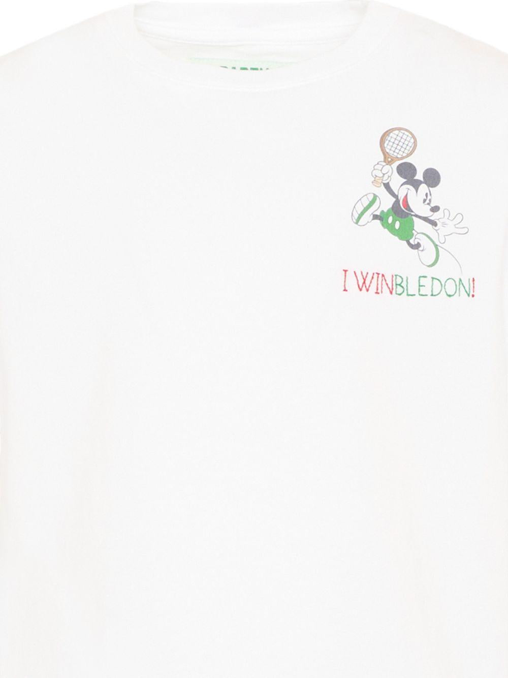 T-shirt per bambino MC2 Saint Barth Kids bianca con dettaglio Mickey Mouse POT0002 02728L MC2 ST. BARTH KIDS 