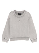Felpa per bambino John Richmond Junior grigia con stampa logo RBA25122FE GREY STEEL JOHN RICHMOND JUNIOR 