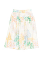 Gonna per bambina Fendi Kids bianca con stampa con farfalle JFE206 AVWM F0ZA0 FENDI KIDS 