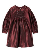 Abito per bambina Bonpoint rosso con maniche a palloncino W05GDRW00002 052B BONPOINT 