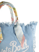Borsa Vanity MC2 Saint Barth azzurra con manici con foulard VANI045 09250L MC2 ST. BARTH KIDS 