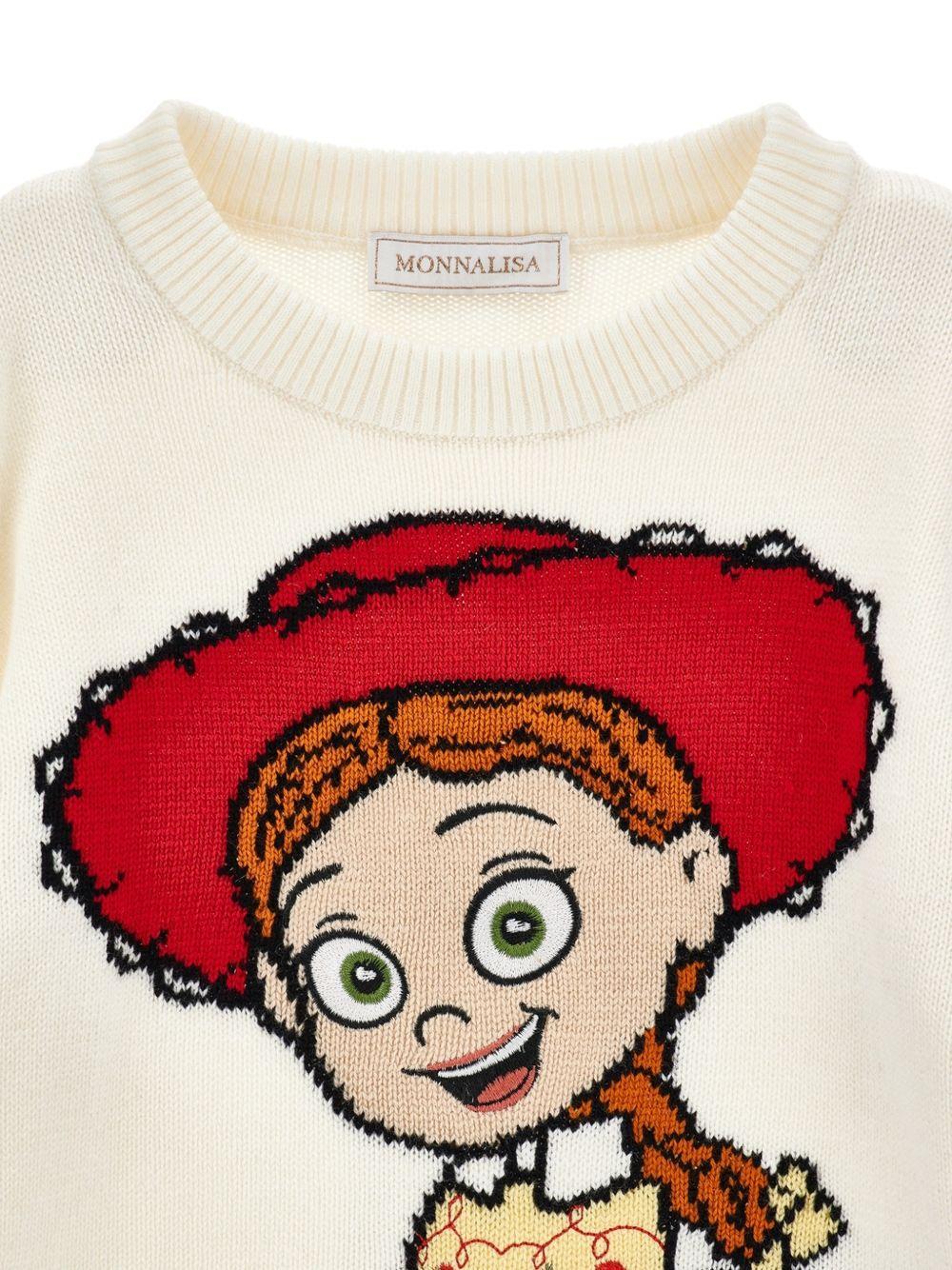Maglione per bambina Monnalisa Kids bianco con ricamo Toy Story 19H603 8066 029F MONNALISA KIDS 